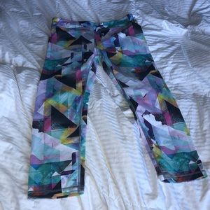 Multi color capre athleta girl leggings
